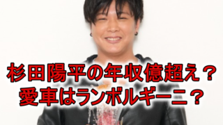 杉田陽平の年収と愛車