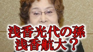 浅香光代孫と浅香航大若い頃